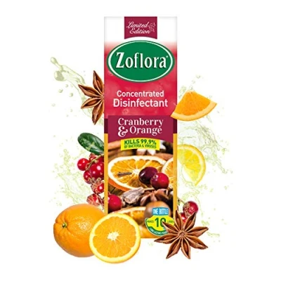 Image of Zoflora Antibacterial Disinfectant 120ml Makes 4.8 Litres Many Scents (Cranberry And Orange)