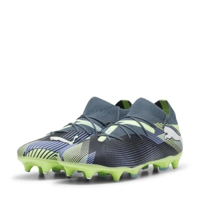 Image of Puma Future 7 Match MXSG Screwin stud football boots, Men&#039;s, Size: 10.5, Gray skies/white/fizzy apple Textile/synthetics