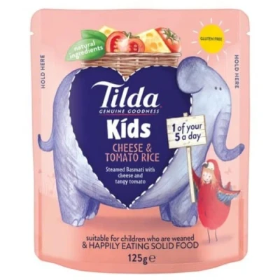 Image of Tilda Kids Cheese &amp; Tomato Rice 125gr x 10 Pack