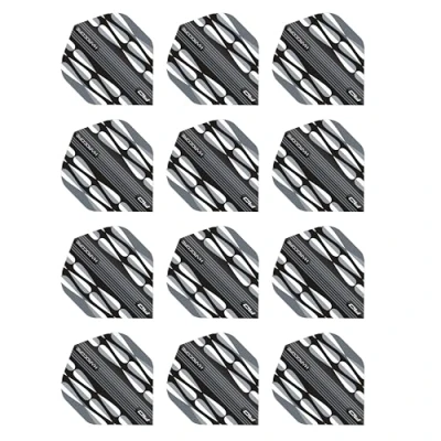 Image of RED DRAGON Hardcore Radical White Teardrop Dart Flights 4 Sets Per Pack (12 in total)