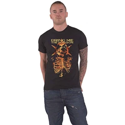 Image of Rock Off Bring Me The Horizon &#039;Skull Muss&#039; (Black) T Shirt (x Large)