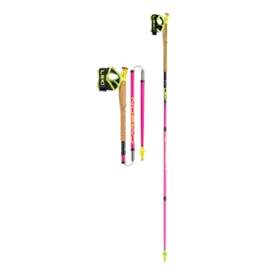 Image of Leki Ultratrail FX.One Trail Running Poles, Neon Pink/Black/Neon Yellow, 125 cm