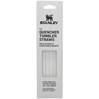 Image of Stanley Reusable Quencher Straws 4 Pack of BPA Free, for Clean Drinking Perfect Stanley&#039;s 14 20oz Tumblers Clear
