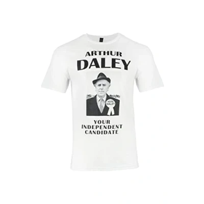 Image of Minder Vote for Arthur Daley Political Campaign Advertising T Shirt (L) White