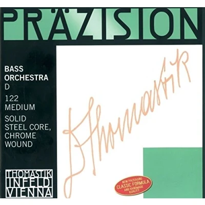 Image of Thomastik Einzelsaite für Kontrabass 4/4 Präzision Fis/F# Saite Vollstahlkern, Chrom umsponnen, Solostimmung, mittel