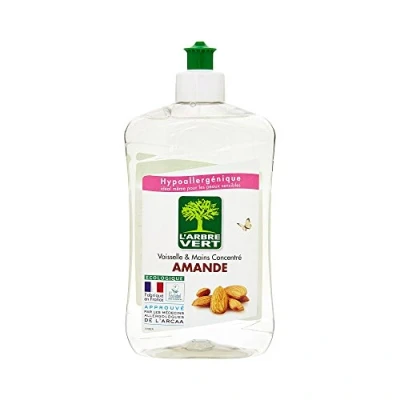 Image of L&#039;Arbre Vert Washing Up Liquid, Almond, 500 ml, Pack of 3