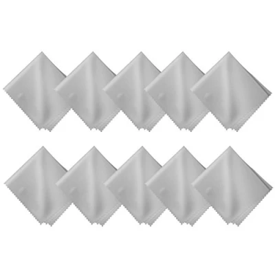 Image of Gemini_mall® 10Pcs Microfiber Cleaning Cloths for Spectacles, Sunglasses, iPads, Smartphones, Tablets, Smart TVs, Lenses, Laptops and Jewellery (Grey)