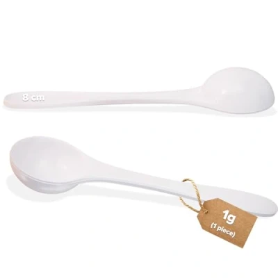 Image of NPOW Plastic Measuring Spoon, Medicine Spoon Resistant and Dishwasher Safe, Small Dose Scoop 1g or 1ml (1pc)
