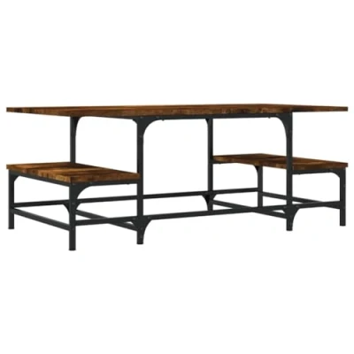 Image of vidaXL Coffee Table Smoked Oak 100x50.5x40 cm Engineered Wood