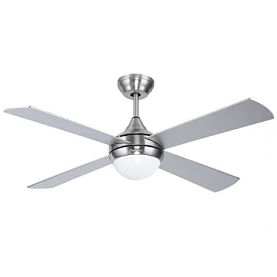 Image of Ovlaim 122cm Ceiling Fans with Lights and Remote for Bedroom, 6 Wind Speed, Dimmable LED Light, Silent Fan DC Motor