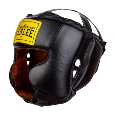 Image of Benlee Rocky Marciano Leather Headguard Tyson Black, Small/Medium