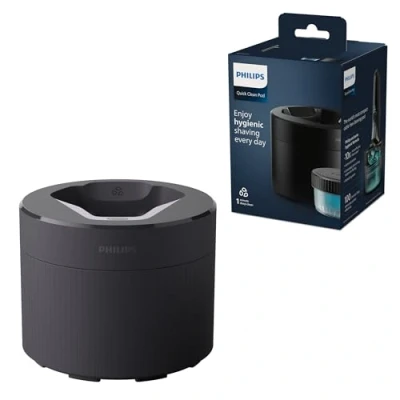 Image of Philips Quick Clean Pod Cleaning Cartridge for Men&#039;s Electric Shaver Series 5000, 7000, 8000 and 9000, Cleaner (Model QCP10/01)