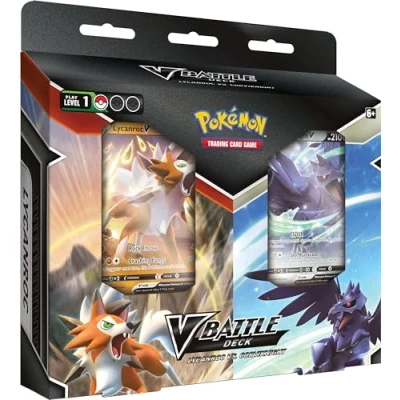 Image of Pokémon TCG: V Battle Deck Bundle Lycanroc vs. Corviknight (2 x 60 Card Ready to Play Decks &amp; extra cards)
