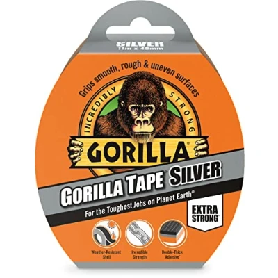 Image of Gorilla 3044910 Tape Silver 48mm x 11m