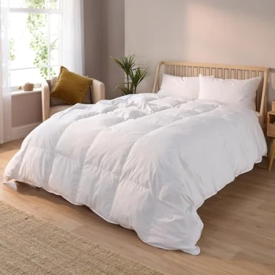 Image of Snuggledown Duck Feather &amp; Down Single Duvet 10.5 Tog All Year Round Premium Quilt Ideal for Summer Winter Soft Cotton Cover, Hypoallergenic, Machine Washable, Size (135cm x 200cm)