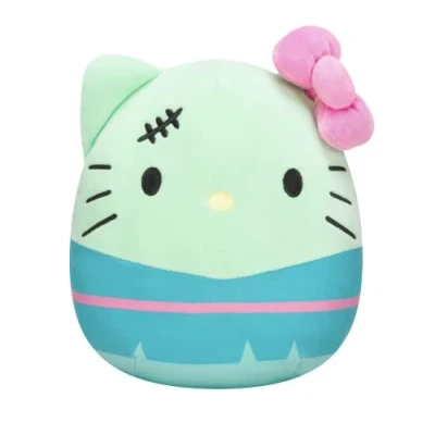 Image of Squishmallow Official Kellytoy Halloween Squishy Soft Plush Toy Animals (Sanrio® Hello Kitty® Franken Kitty, 8 Inch)