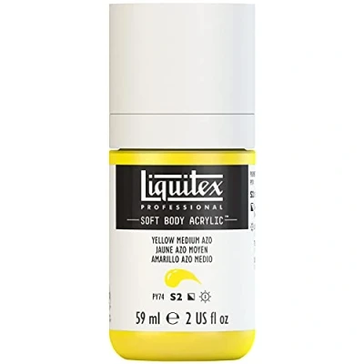 Image of Liquitex Acrylic Paint, Medium Yellow AZO, 59 ml (Pack of 1)