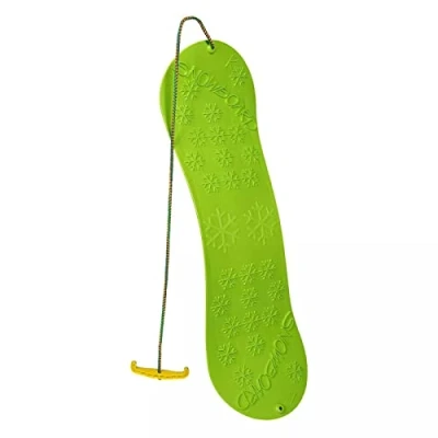 Image of Snowboard for 77 cm children&#039;s sledge with rope handle, plastic, Green