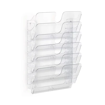 Image of Durable FLEXIPLUS 6 A4 Landscape Literature Holder Transparent Wall Mounted Document Ideal for Flyers, Brochures, Etc.
