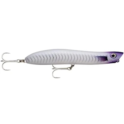 Image of Rapala MaxRap Walk&#039;n Roll Lure with Two No. 2 Hooks, Surface Swimming Depth, 13 cm Size, Pearl Purple Ghost