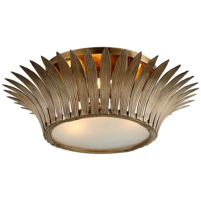 Image of Romanov 3 Light Flush Mount Vintage Brass