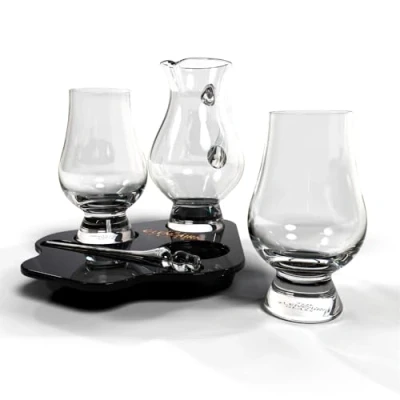 Image of Glencairn Whisky Glass, Flight Tray set with Jug in Gift Carton