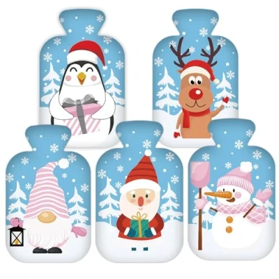 Image of Reusable Hand Warmers, 5pcs Christmas Pocket Instant Gel Click Heat handwarmers Pad For Women Kids Camping, Hiking or Skiing