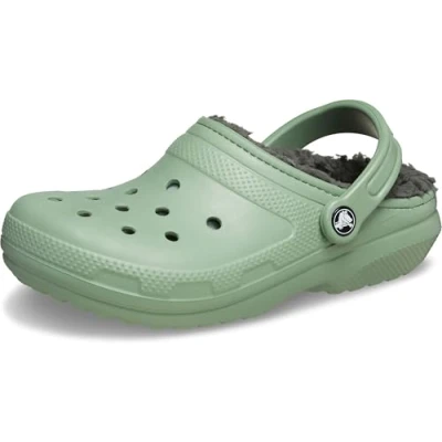 Image of Crocs Unisex Classic Lined Clog, Moss Multi, 9 UK Men/ 11 Women