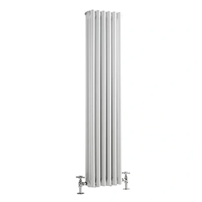 Image of Milano Windsor White Cast Iron Style Vertical Triple Column Radiator 1800mm x 290mm