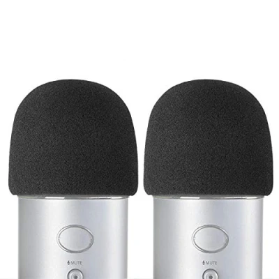 Image of YOUSHARES Windscreen for Blue Yeti Large Size Foam Cover Microphone Pop Filter Yeti, Pro and Other Microphones (2 Packs)