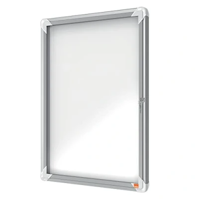 Image of Nobo Outdoor Magnetic Lockable Notice Board 4 x A4, Premium Plus, White, 1902577