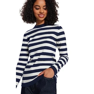 Image of Trendyol FeMan Slim fit Basic Crew Neck Knitwear Sweater,Navy Blue,S