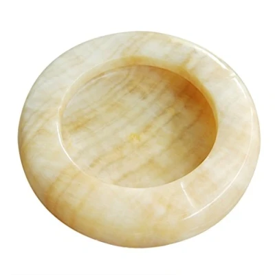 Image of Btibpse Stone Round Ashtray Sphere Multicolored Onyx Cigar / Cigarette