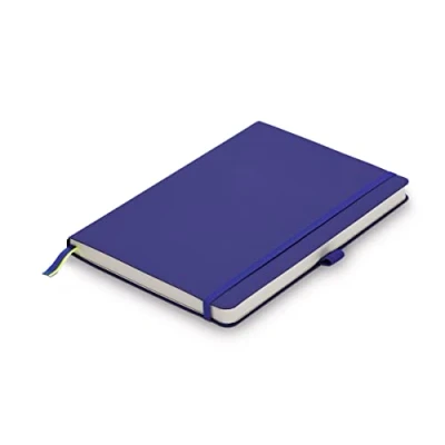 Image of Lamy Paper Softcover A5 Notebook 810 Format DIN (145 x 210 mm) in Blue with Lining, 192 Pages and Elastic Closure Band