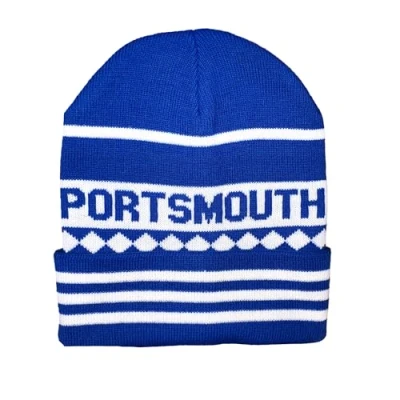 Image of Portsmouth Blue and White Ski Bronx Hat Stylish Winter for Pompey Football Fans Ultimate Comfort Warmth… (UK, Alpha, One Size, Hat)