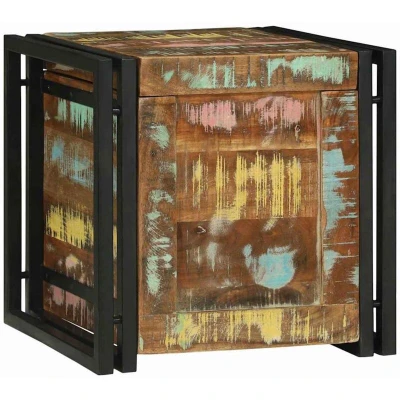 Image of vidaXL Storage Box Multicolor 40 x cm Solid Acacia wood
