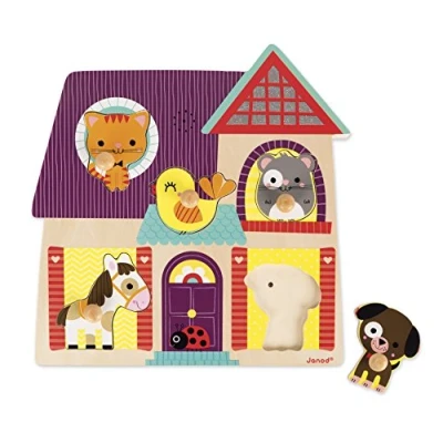 Image of Janod J07078 Wooden Musical Puzzle, My Little Friends