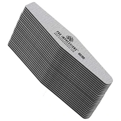 Image of Pro Impressions 80/80 Grit Premium Diamond Nail Files 25 Piece