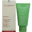 Image of Clarins Unisex SOS Pure Rebalancing Clay Mask With Alpine Willow Herb Extract 75ml NA One Size