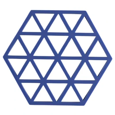 Image of Zone Denmark Triangles Coaster, 16 x 14 0.9 cm, Indigo