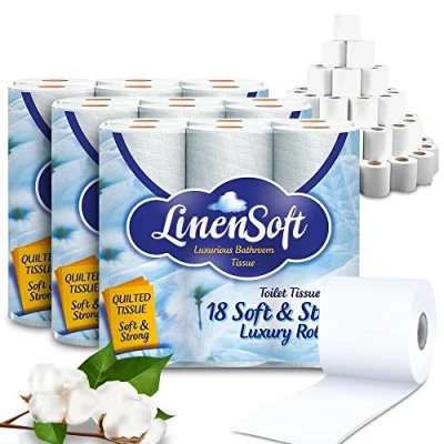 Image of Linen Soft 2 Ply Quilted Toilet Tissue 54 Rolls Pack