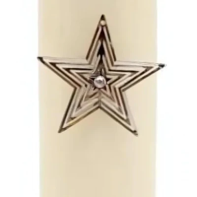 Image of Marco Paul Star Candle Pin Home Decor Gift Set Tea Candles Small Long Burning Lights Christmas Sets