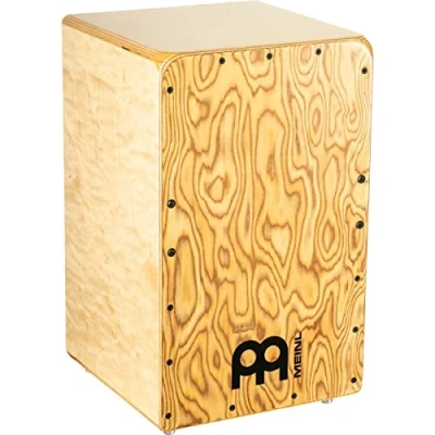 Image of Meinl Percussion Woodcraft Professional Cajon Big Drum Box with Snare and deep Bass Sound Playing Surface Makah Burl (WCP100MB)
