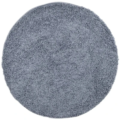 Image of vidaXL Shaggy Rug PAMPLONA High Pile Modern Blue Ø 160 cm
