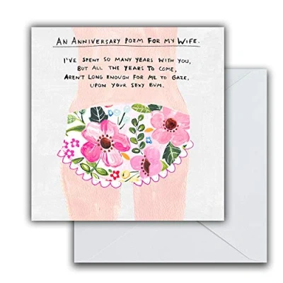 Image of Emotional Rescue Wife Anniversary Card, Funny Card For Wife, Paper Salad, Multi, 163mmx163mm, (ZQWF9463)