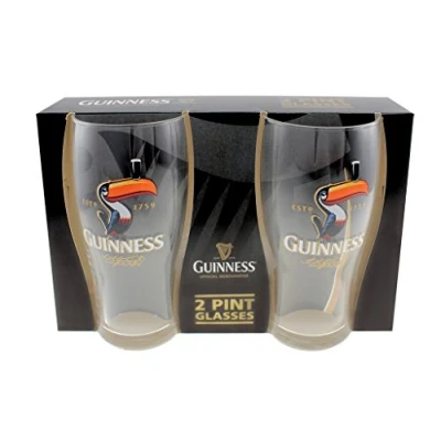 Image of Guinness Toucan Pint Glass, 2 pack