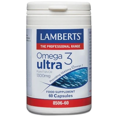 Image of Omega 3 Ultra Pure Fish Oil 60 Capsules of 1300 mg Lamberts