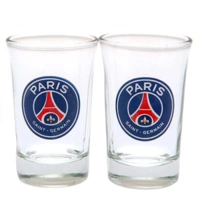 Image of Paris Saint Germain FC 2pk Shot Glass Set Official Merchandise