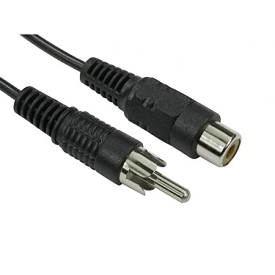 Image of Ex Pro AV Single RCA Male to Female Extension Cable Phono Audio 10m