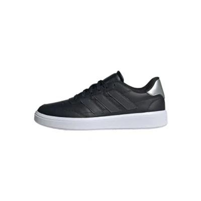 Image of adidas Sportswear Courtblock Trainers Core black carbon silver metallic, Size: 4.5, metallic Synthetics